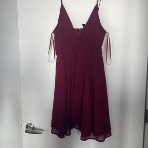 Maroon flowy dress